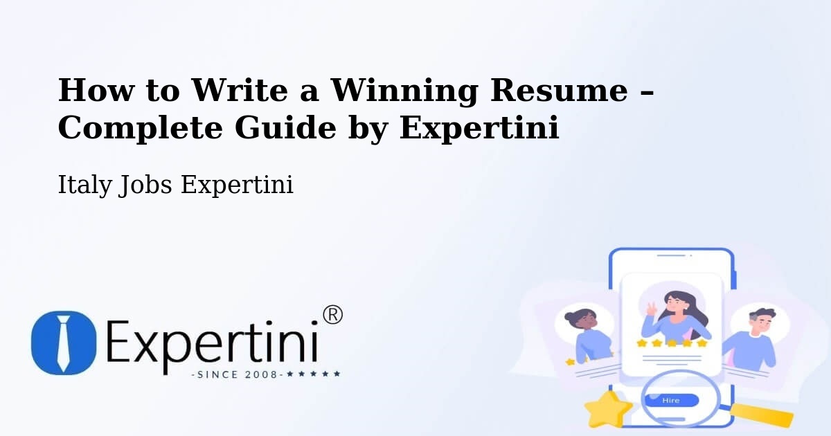 Resume Writing Guide for Job Seekers – Saracena - Saracena, Italy Jobs Expertini
